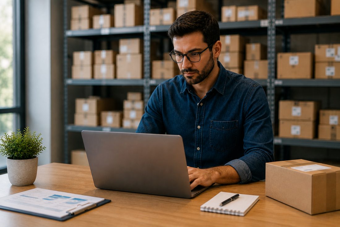 Controle de estoque com análise de produtos e operação logística